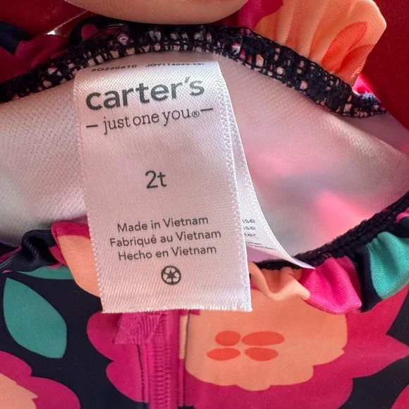 Carter's Pink Floral Kids Swimwear - Picture 3 of 3